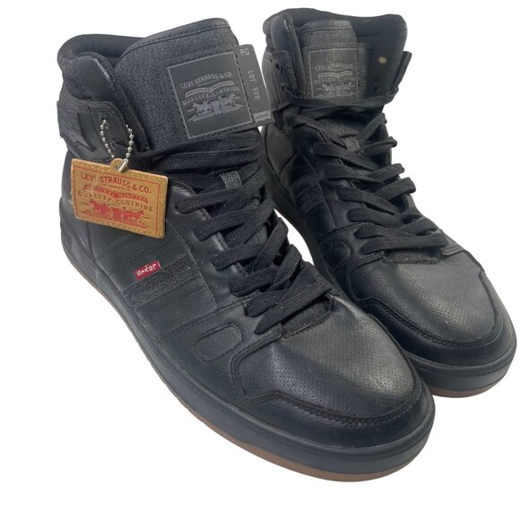 Levi's Mens 520 BB Hi FM Fashion Black Hightop Sneaker Shoe Size 12 - Picture 1 of 8